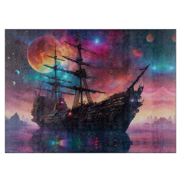 Pirate SpaceShip Landungen auf einem anderen Plane Schneidebrett (Vorderseite)