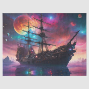 Pirate SpaceShip Landungen auf einem anderen Plane Seidenpapier