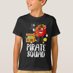 Pirate Squad Funny Apple Teacher Reden wie Pirate T-Shirt