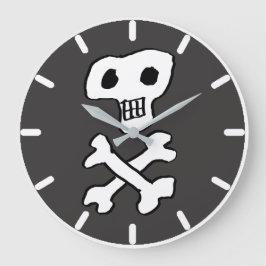 Pirate Style Skull & Crossbones Große Wanduhr