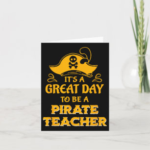 Pirate Teacher Thema für Schulpersonal zeigt Masc Karte