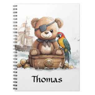 Pirate Teddy Bear Adventure - Customizable Notizblock