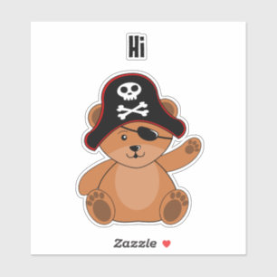 Pirate Teddy Bear Aufkleber