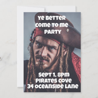PIRATE THEMA BIRTHDAY PARTY CUSTOM EINLAGEN EINLADUNG