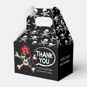 Pirate Thema Party Adult Salty Skull Black Geschenkschachtel