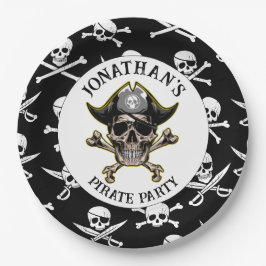 Pirate Thema Party Erwachsene Skull.Cross Bones Pappteller