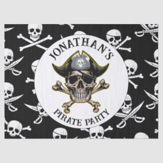 Pirate Thema Party Erwachsene Skull.Cross Bones Seidenpapier