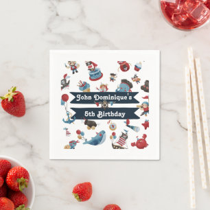 Pirate Theme Birthday Party Napkin Serviette