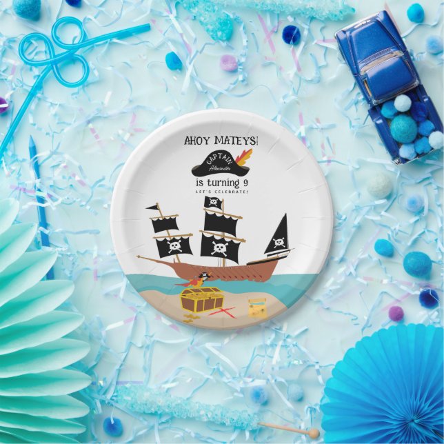 Pirate Theme Birthday Party Pappteller (Party)