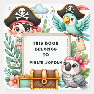 Pirate Theme "Ce livre appartient au Étiquette Pir