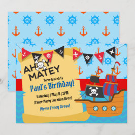 Pirate Thème Invitations Anniversaires