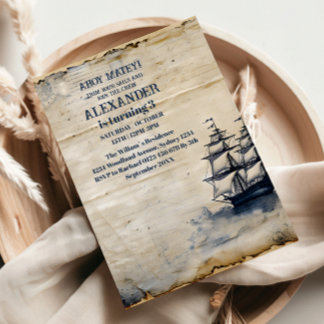 Pirate Themed Birthday Party Einladung