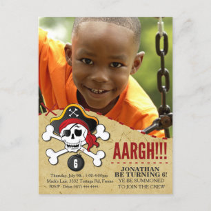 Pirate Themed Party Einladung für Kinder