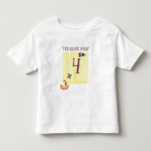 Pirate Treasure Map Alter 4 Kleinkind T-shirt