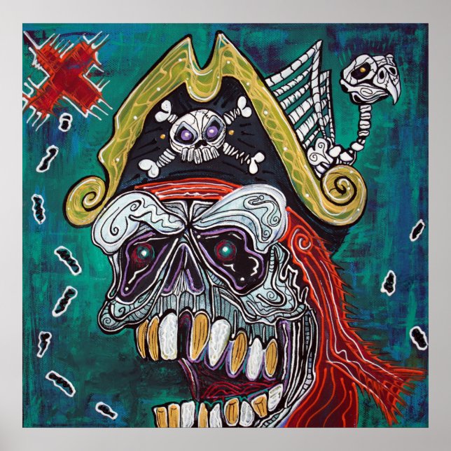 Pirate Treasure Map Poster (Vorne)