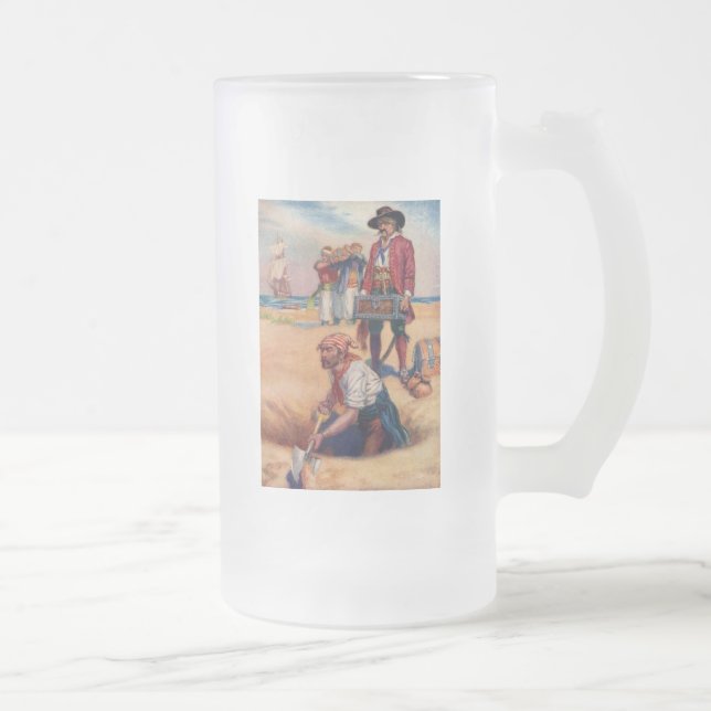 Pirate Treasure Mattglas Bierglas (Rechts)