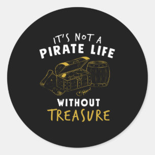 Pirate Treasure Redewendungen Runder Aufkleber