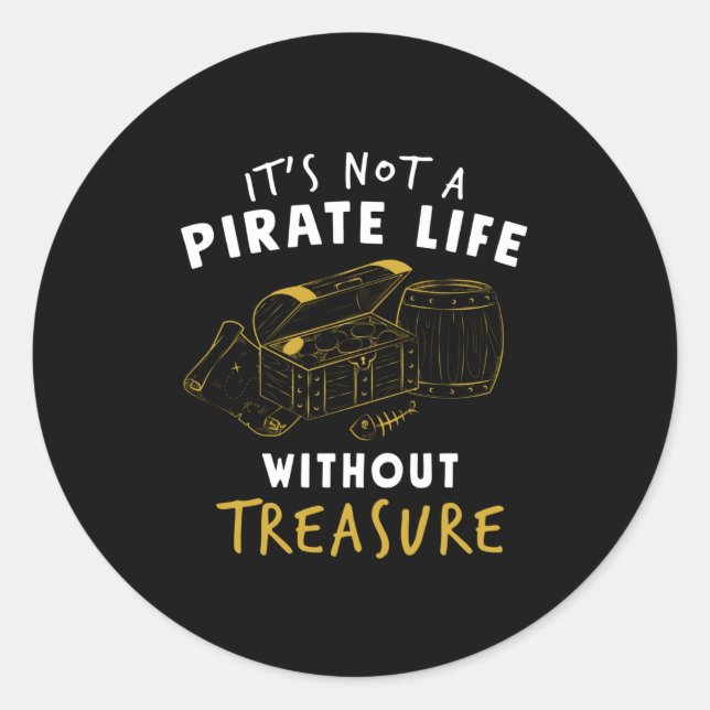 Pirate Treasure Redewendungen Runder Aufkleber (Vorderseite)