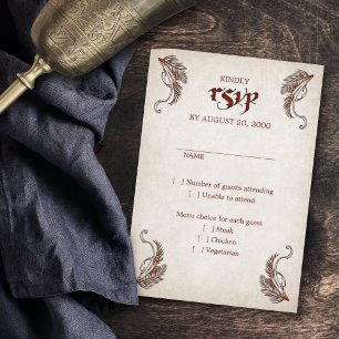 Pirate Treasure Wedding RSVP Karte
