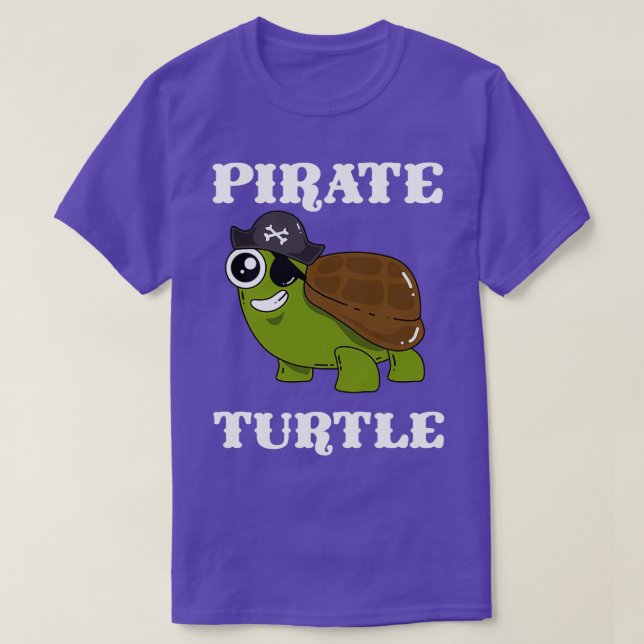 Pirate Turtle Muschel T-Shirt (Design vorne)