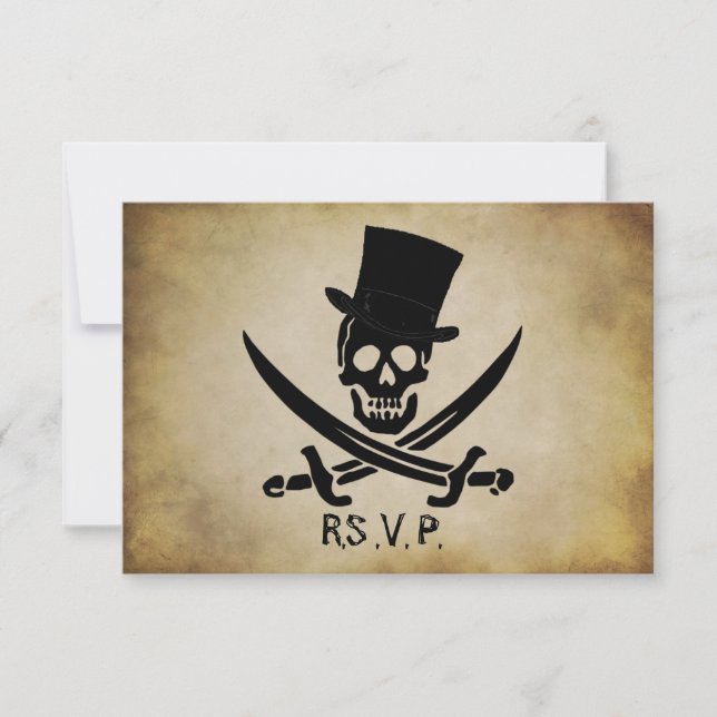 Pirate Wedding RSVP Response Card (Vorderseite)