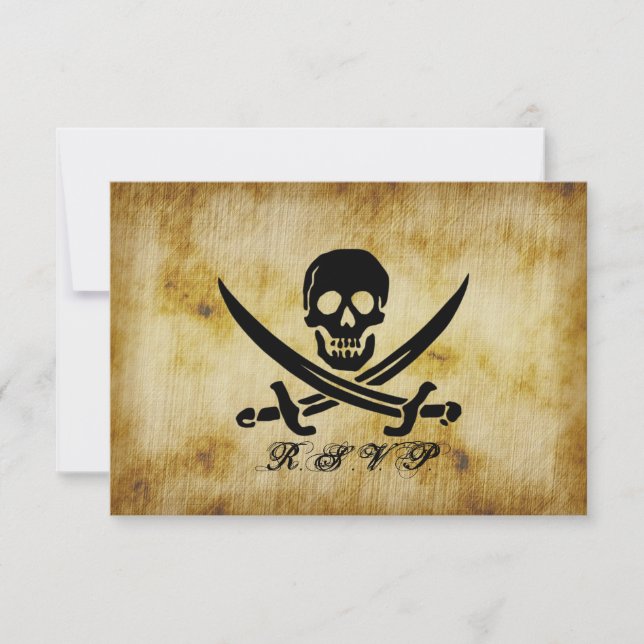 Pirate Wedding RSVP Response Card (Vorderseite)