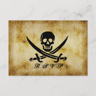 Pirate Wedding RSVP Response Card Karte