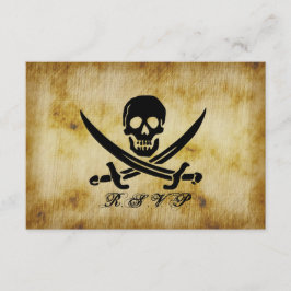 Pirate Wedding RSVP Response Card Karte