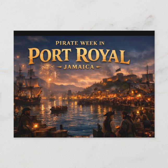 Pirate week in port royal postkarte (Vorderseite)
