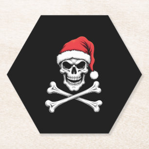 Pirate Weihnachten Totenkopf und gekreuzte Knochen Untersetzer