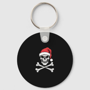 Pirate Weihnachten Totenkopf und Kreuzknochen Sant Schlüsselanhänger