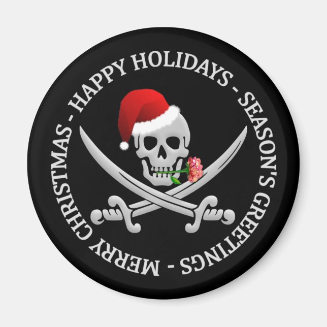 Pirate Weihnachtsmagnet Magnet (Vorne)