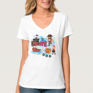 Pirate Women V-Shirt T-Shirt
