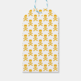 Pirate Yellow Crossbones Farbenfrohe Kinder Spaß Geschenkanhänger