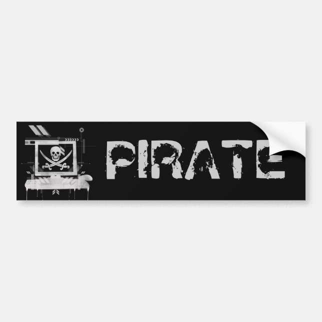 piratehack, PIRAT Autoaufkleber (Vorne)