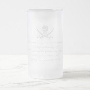 PirateLife, GlassSteinMug Mattglas Bierglas