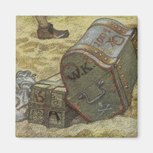 Piraten aus alter Zeit, William Kidd vergräbt eine Magnet