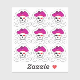 Piraten & Captain Grace, Skull X Kreuzknochen /Set Aufkleber