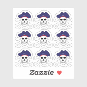 Piraten & Captain Jack, Skull X Querknochen /Set Aufkleber