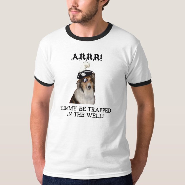 Piraten-Collie T-Shirt (Vorderseite)