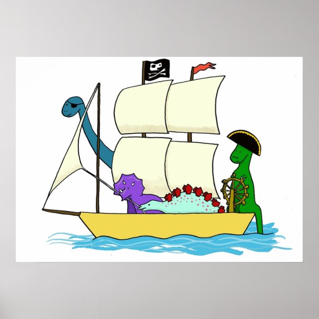 Piraten der Dinosaurier fahren durch sieben Meere Poster (Vorne)