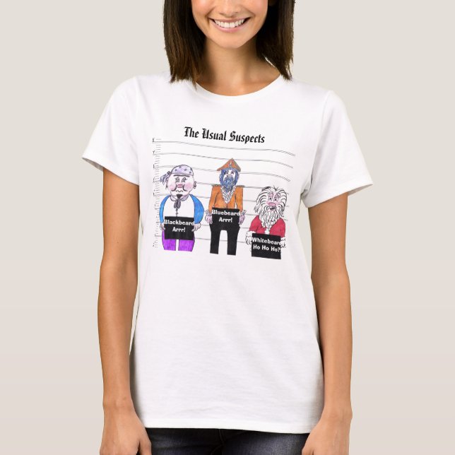 Piraten; die üblichen Verdächtigen, T-Shirt (Vorderseite)