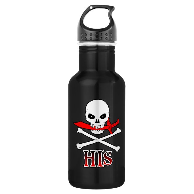 Piraten Edelstahlflasche (Vorderseite)