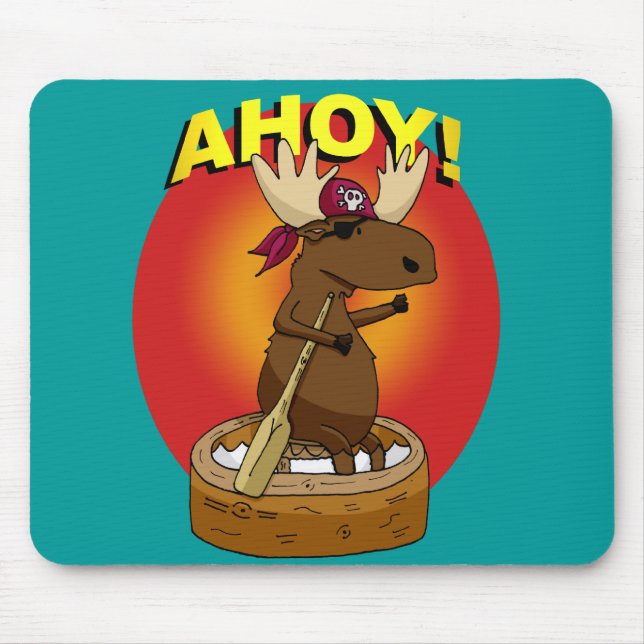Piraten-Elche ahoi! Mausunterlage Mousepad (Vorne)
