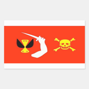 Piraten-Flaggen-Aufkleber Christophers Moody's Rechteckiger Aufkleber