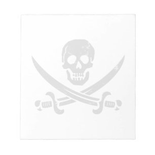 Piraten-Flaggen-Piratenflagge Johns Rackham Notizblock