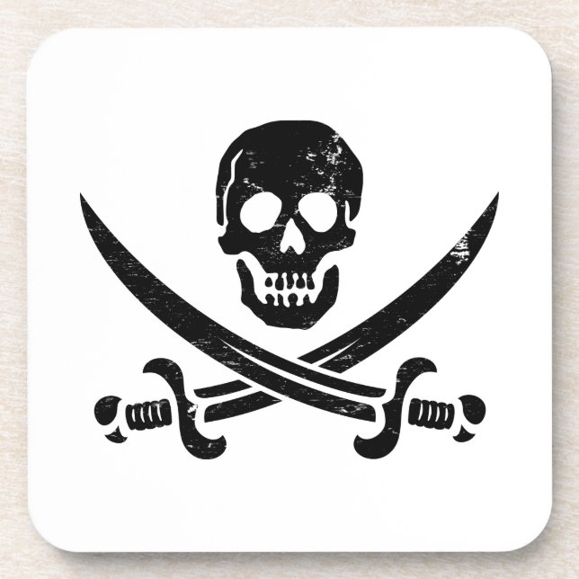 Piraten-Flaggen-Piratenflagge Johns Rackham Untersetzer (Vorderseite)