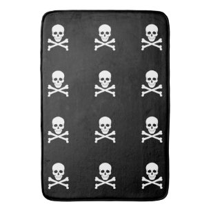 Piraten-Flaggen-Schädel und Knochen-Piratenflagge Badematte