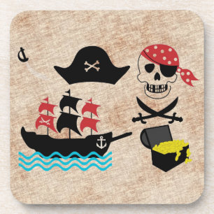 Piraten Getränkeuntersetzer