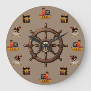 Piraten Große Wanduhr